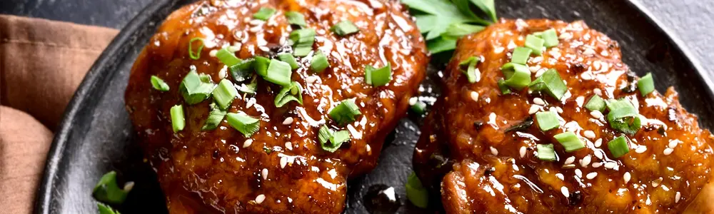 Honey Garlic Ginger Slow-Cooked Chicken Thighs