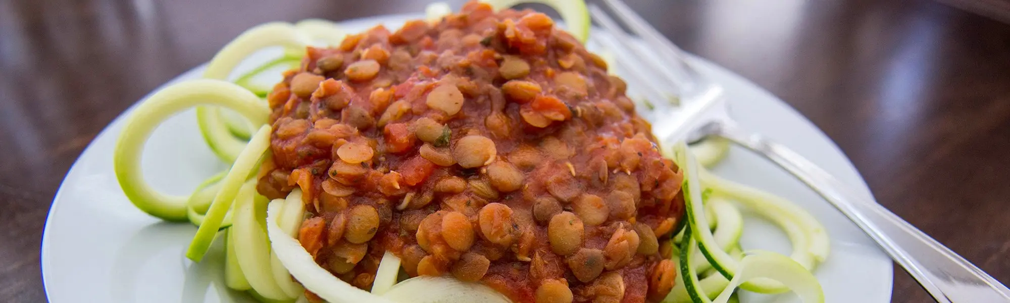 Lentil Bolognese and Zucchini Noodles